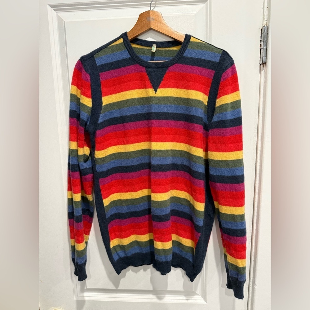United Colors Of Benetton Vibrant Striped Crewneck Sweater